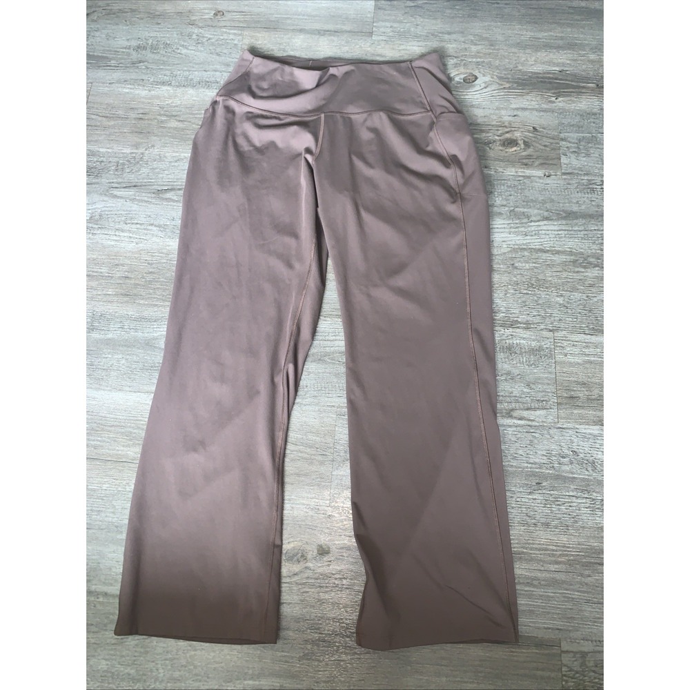 All in Motion Brown High Waisted Wide Leg Yoga Pants XL 214032240
